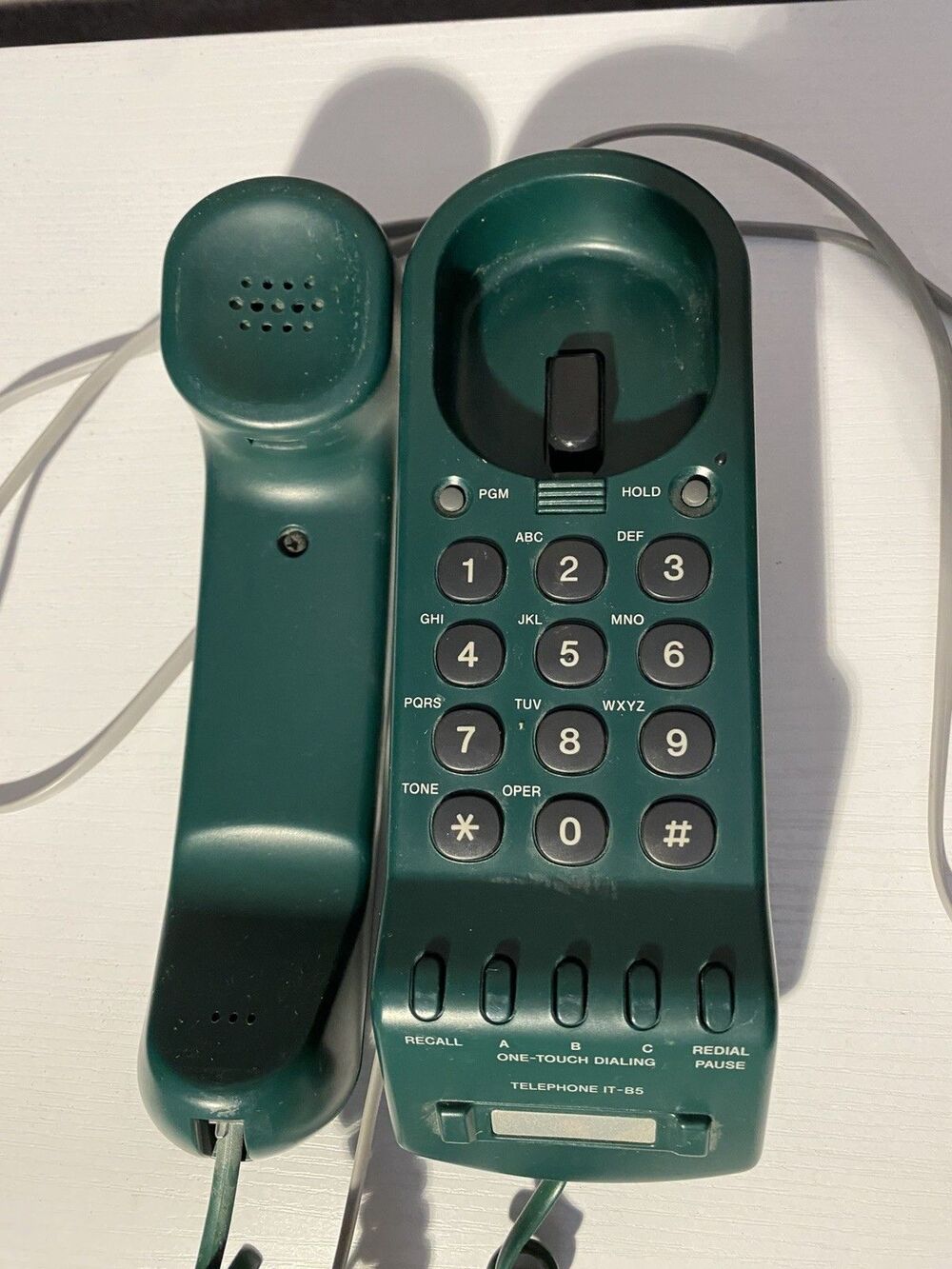 Vintage Sony Telephone IT-B5 Green Wall Mountable Corded Desk Phone